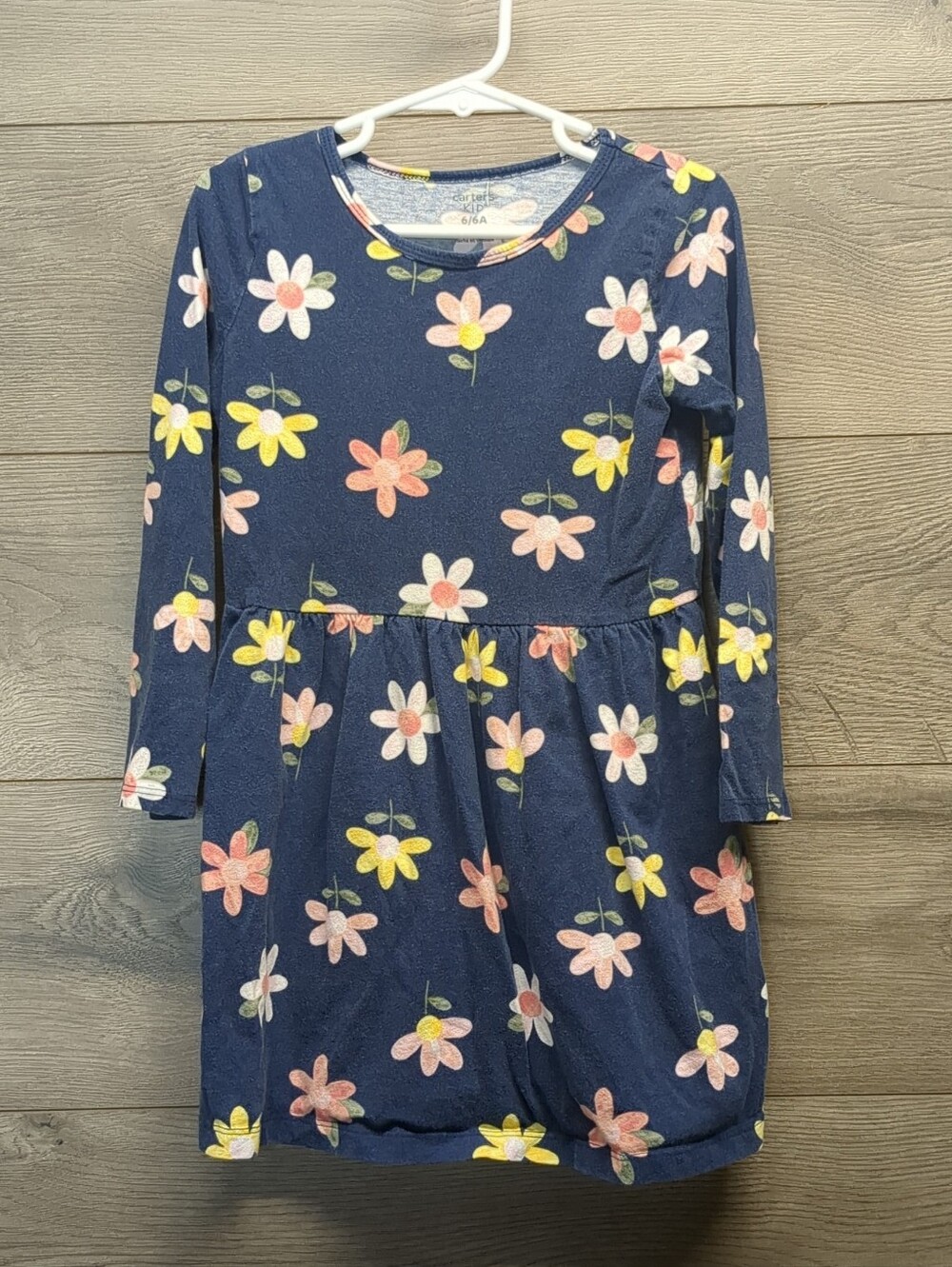 Carter's Kids Floral Long Sleeve Dress Girls Size 6